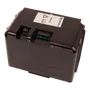 Top view of a Husqvarna battery with connection ports visible.
