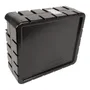 Side view of a Husqvarna black storage box with embossed logo.