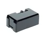 Studio shot of a black battery pack, likely for gardening or construction equipment.