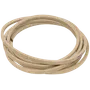 Top view of a coiled replacement belt for machinery.