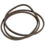 Studio image of multiple rubber belts coiled together.