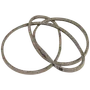 Top view of three intertwined drive belts.