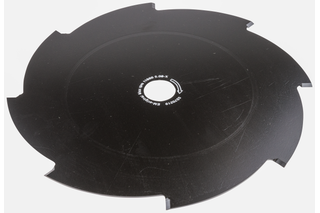 Top view of a circular saw blade with a central hole and multiple teeth.