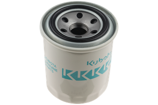 Vy framifrån av ett oljefilter med originaldelar från Kubota.