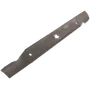 Top view of a lawn mower blade with a star-shaped central hole.