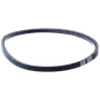 Close-up view of a rubber belt with visible product markings.