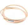 Top view of two intertwined beige belts, possibly for machinery or equipment.