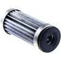 Vedere de aproape a unui filtru metalic cilindric cu design plisat.
