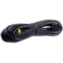 Svart kabel med kontaktdon, lämplig för trädgårds- eller byggutrustning.