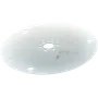 Top view of a circular metal plate with multiple holes.