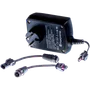 Husqvarna charger with multiple connectors, shown from a top view.
