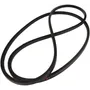 A black rubber belt shown in a twisted loop, likely used in machinery or equipment.