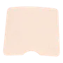 Front view of a rectangular felt pad with a notch at the bottom.