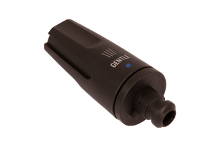 Front view of a Gardena water nozzle with 'Gentle' marking.