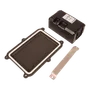 Top view of a Husqvarna battery compartment cover and mounting bracket.
