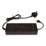 Top view of a Husqvarna battery charger with power cord and plug.