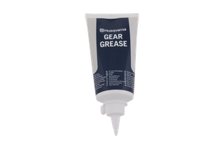 Front view of a Husqvarna gear grease tube with a nozzle.