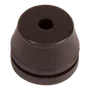 Front view of a rubber grommet with a central hole.