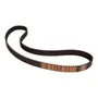 Front view of a toothed belt with product numbers visible.