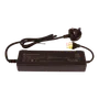 Top view of a Husqvarna power adapter with attached cable and plug.