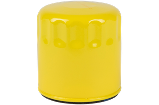 Front view of an automotive oil filter.