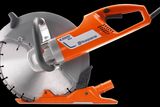 Zijaanzicht van een Husqvarna K3000 elektrische doorslijpmachine.