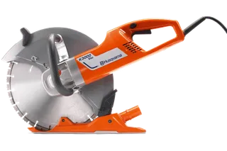 Zijaanzicht van een Husqvarna K3000 elektrische doorslijpmachine.
