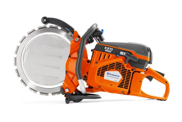 Side view of a Husqvarna K970 Ring power cutter.