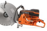 Side view of a Husqvarna K1270 power cutter with a large circular blade.