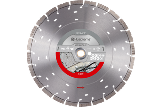 Front view of a Husqvarna Vari-Cut S45 diamond blade for cutting applications.