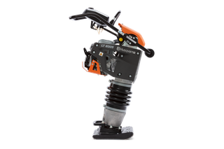 Zijaanzicht van een Husqvarna LT 6005-pers met zichtbare branding.