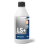 容量0.4LのハスクバーナLS+低煙オイルボトルの正面図。