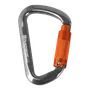 Front view of a Husqvarna carabiner with a locking mechanism.