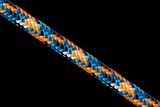 Decorative element with a colorful braided pattern.
