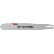 Zijaanzicht van een Husqvarna kettingzaagblad met X-Tough-logo.