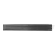 Top view of a long, narrow black construction material piece.