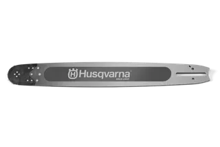 Två Husqvarna-motorsågssvärd med logotyp som visas sida vid sida.