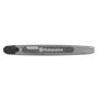 Side view of a Husqvarna chainsaw bar with 'X-Tough Light' branding.