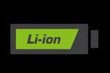 Icon representing a Li-ion battery.