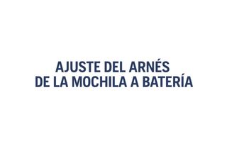 How to adjust the backpack battery 1m4s 16:9 ES