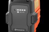 Front view of a Husqvarna BLi30 battery with indicator lights.