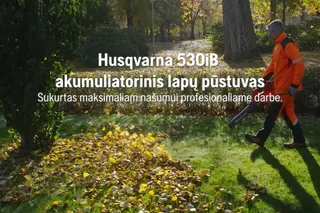 Husqvarna 530iB. 530iB Akumuliatorinis pūstuvas, Savybės ir privalumai, V02 LT