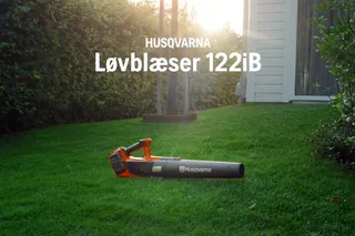Husqvarna 122iB med batteri og oplader. Film med funktionsfordel Løvblæser 122iB DK