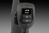 Close-up view of a product display showing a battery indicator.