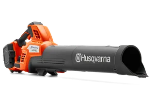 Side view of a Husqvarna leaf blower with visible branding.