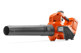 Страничен изглед на вентилатор за листа Husqvarna с ергономична дръжка.