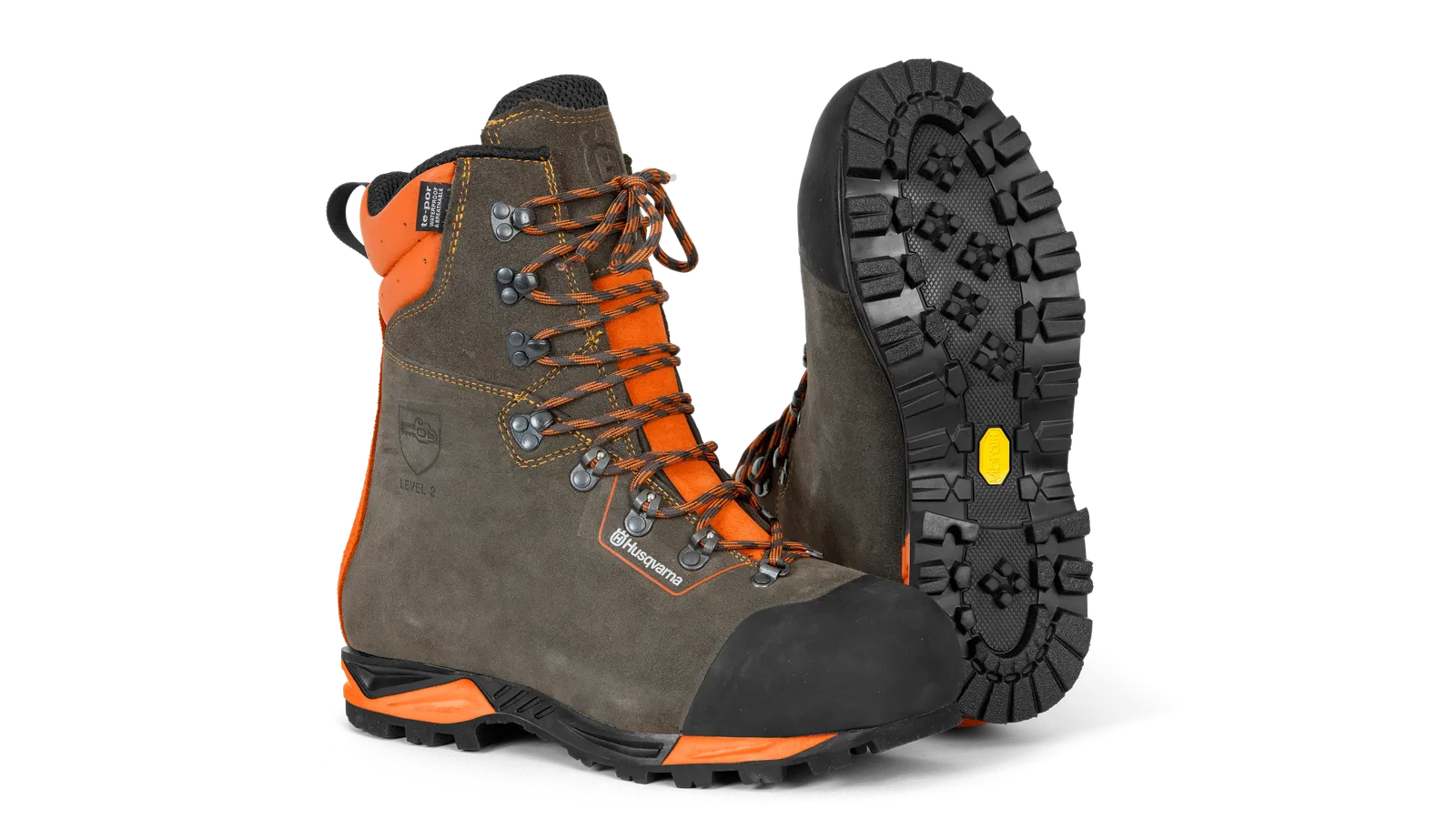 Husqvarna Protective leather boots with saw protection, Functional