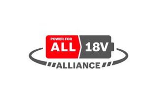 Logo aliancie Power for All s ikonou 18V batérie.