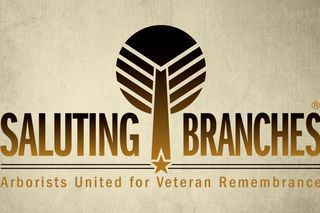 Logo for Saluting Branches, Arborists United for Veteran Remembrance.