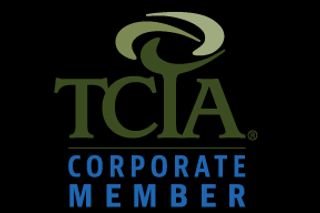 TCIA Corporate Member logo with a green spiral design above the text.
